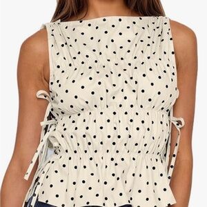 Polka Dot Sleeveless Top